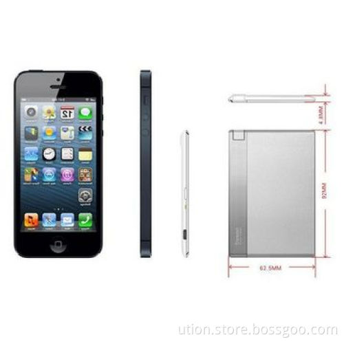 Ultra-thin manual aluminum alloy power bank with USB flash drives, 850mAh, free samples and logo